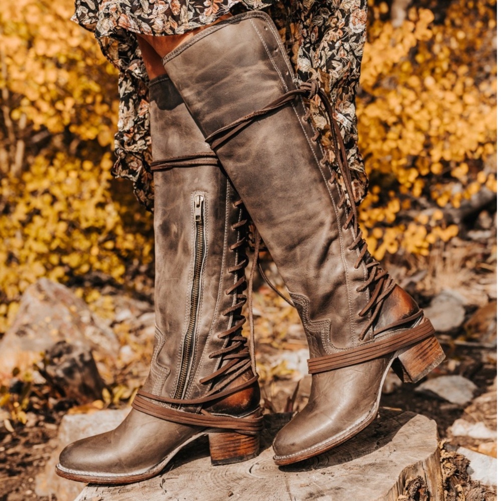 FREEBIRD COAL (Taupe) Lace up boots!!!